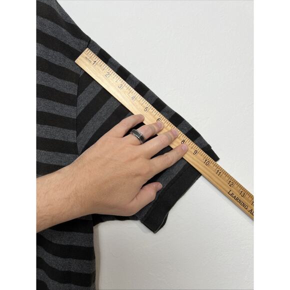 Polo‎ Ralph Lauren Black Gray Striped Shirt Mens Polo 2XL Preppy Black Pony - Picture 6 of 8